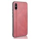 Leather Coated TPU Case Back Cover (Xiaomi Redmi 9A / AT) red