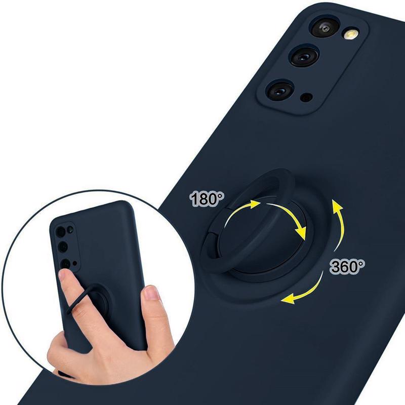 Finger Grip Case Back Cover (iPhone 12 / 12 Pro) dark-blue