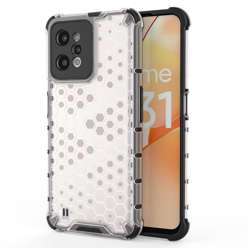 Honeycomb Armor Shell Case (Realme C31) clear