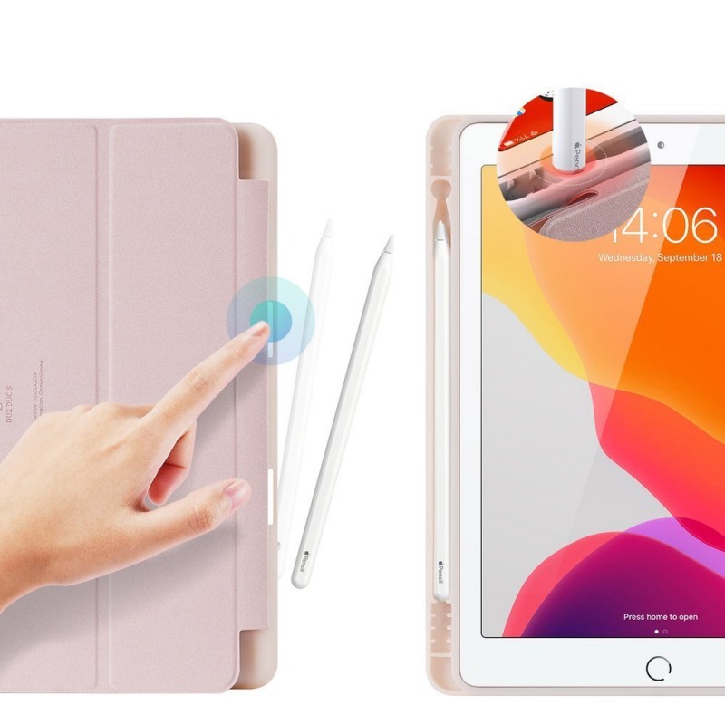 DUX DUCIS Osom Βοοκ Case με Θήκη για Στυλό (iPad 10.2 2019 / 20 / 21) pink