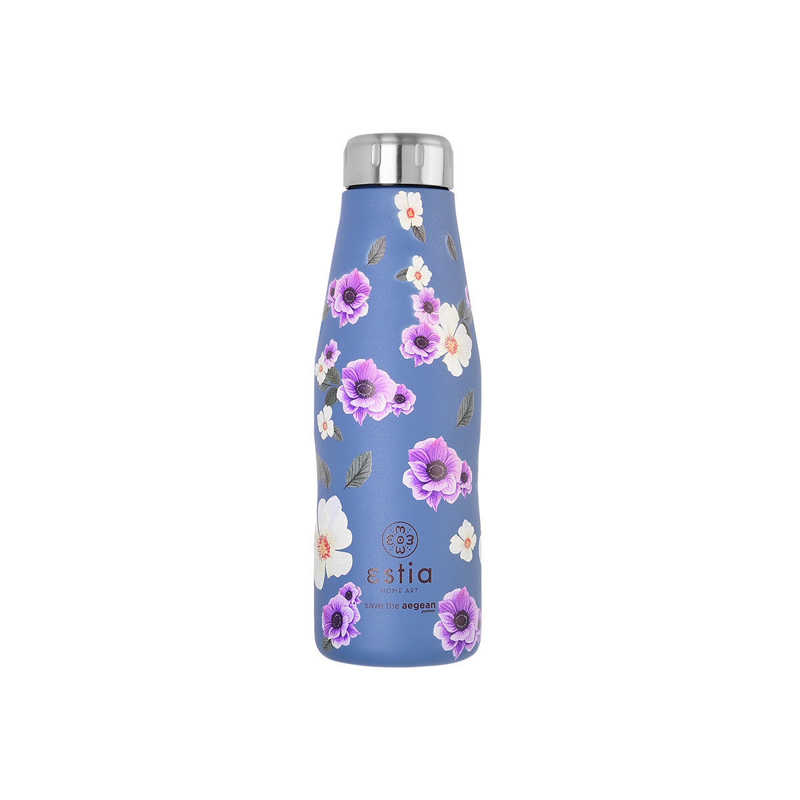 Estia Travel Flask 500ml Save Τhe Aegean (Garden Blue)