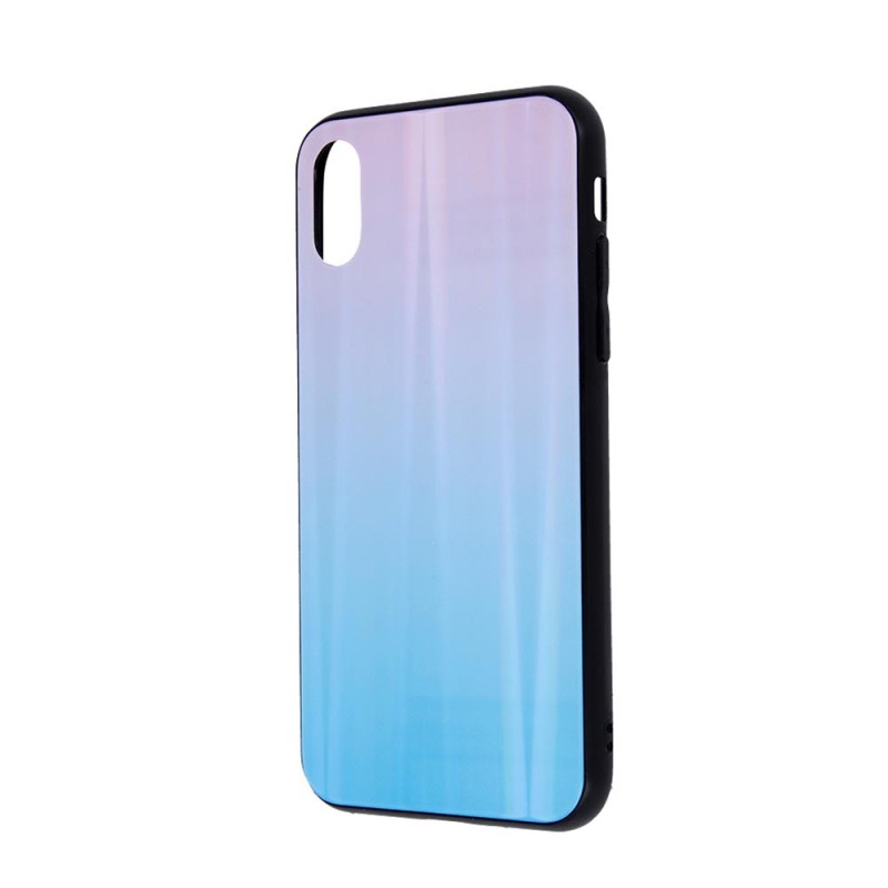 Aurora Glass Case Back Cover (Samsung Galaxy A10) blue-pink