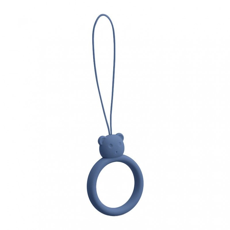 Λουράκι θήκης Smartphone Bear Ring Finger (dark-blue)