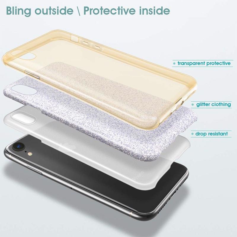 Glitter Shine Case Back Cover (Sony Xperia 10) gold