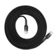 Baseus Cafule Cable Braided Type-C / Type-C 60W QC3.0 2M (CATKLF-HG1) black-grey