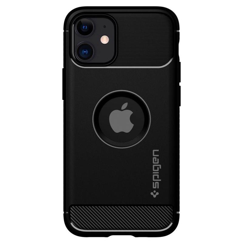 Spigen® Rugged Armor™ ACS01743 Case (iPhone 12 Mini) matte black