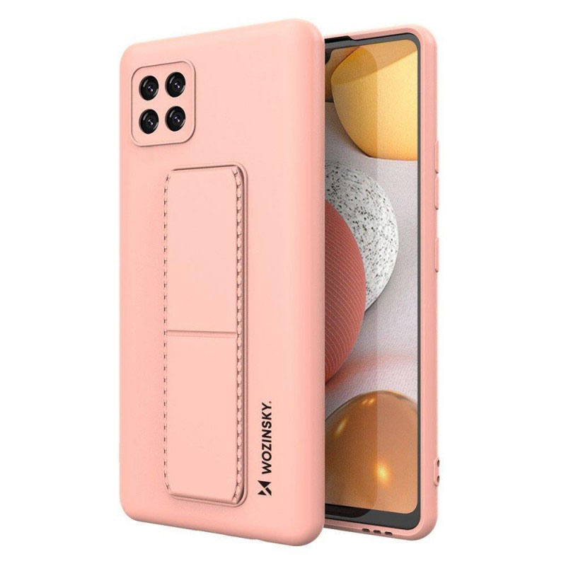 Wozinsky Kickstand Flexible Back Cover Case (Samsung Galaxy A22 5G) pink