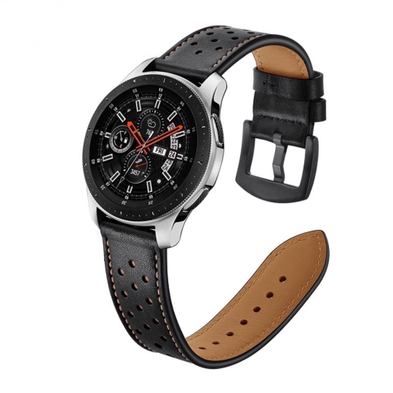 Tech-Protect Leather Λουράκι Δερμάτινο (Samsung Galaxy Watch) (46mm) black