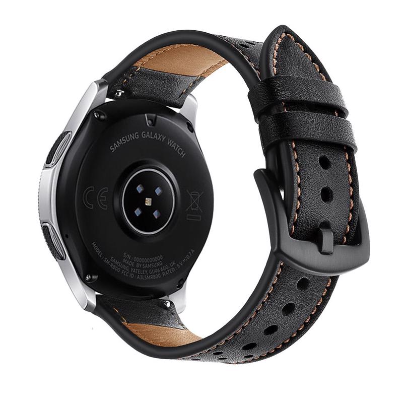 Tech-Protect Leather Λουράκι Δερμάτινο (Samsung Galaxy Watch) (46mm) black