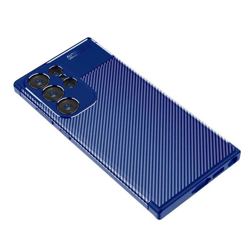Carbon Fiber Case Back Cover (Samsung Galaxy S23 Ultra) blue
