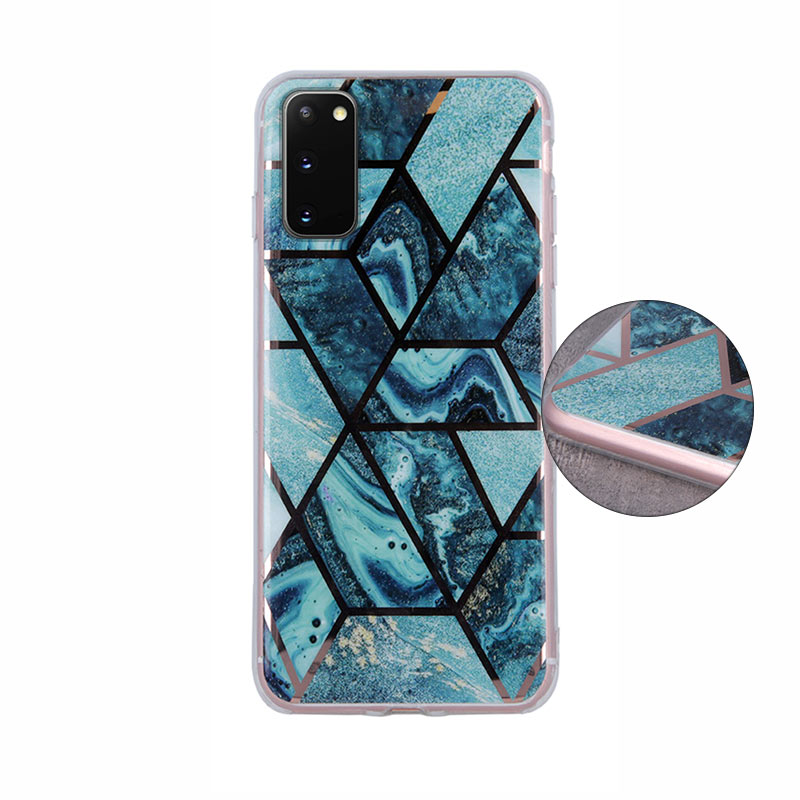 Geometric Marmur Case Back Cover (Samsung Galaxy S20) dark-blue