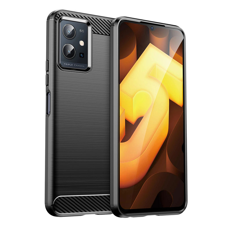 Carbon Case Back Cover (Vivo Y33S) black