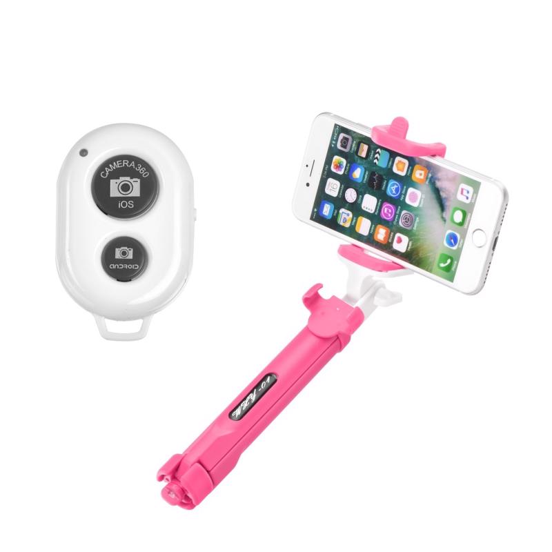 Blun Bluetooth Tripod Selfie Stick 60cm (pink)