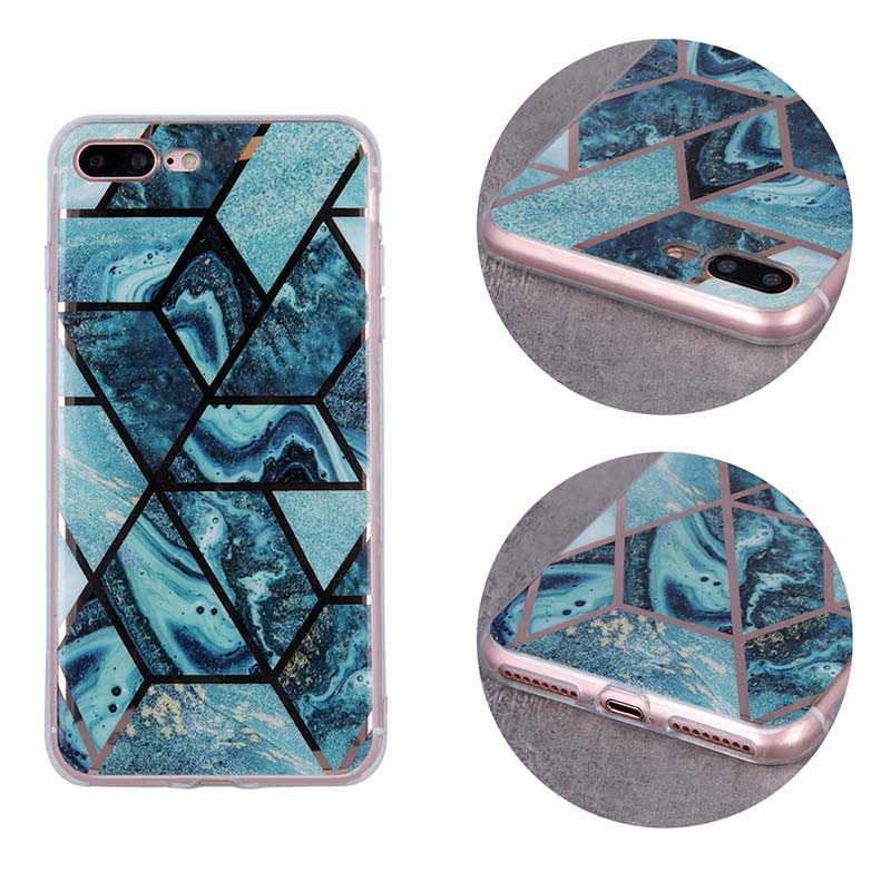 Geometric Marmur Case Back Cover (Samsung Galaxy S21 Ultra) dark-blue