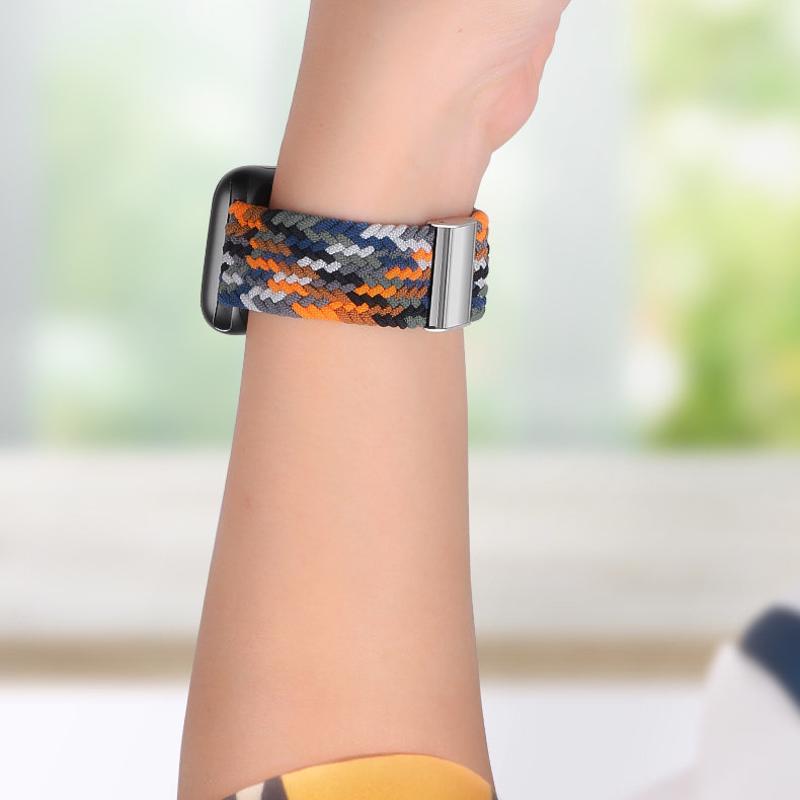 Strap Fabric Band Υφασμάτινο Λουράκι (Apple Watch) (42/44/45/49mm) orange (10)