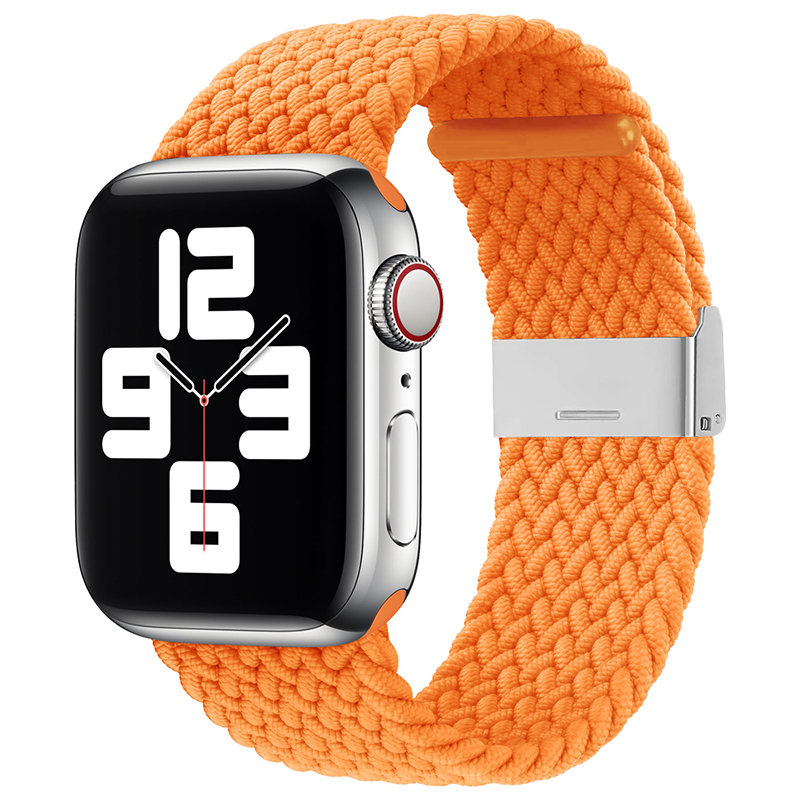 Strap Fabric Band Υφασμάτινο Λουράκι (Apple Watch) (42/44/45/49mm) orange (10)