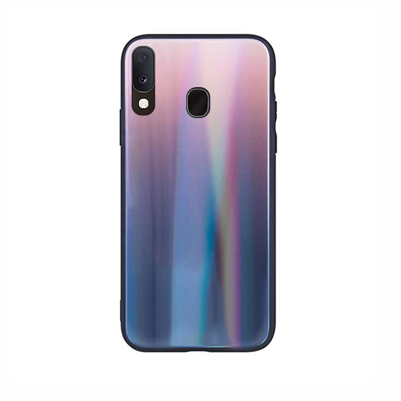 Aurora Glass Case Back Cover (Samsung Galaxy A20e) brown-black