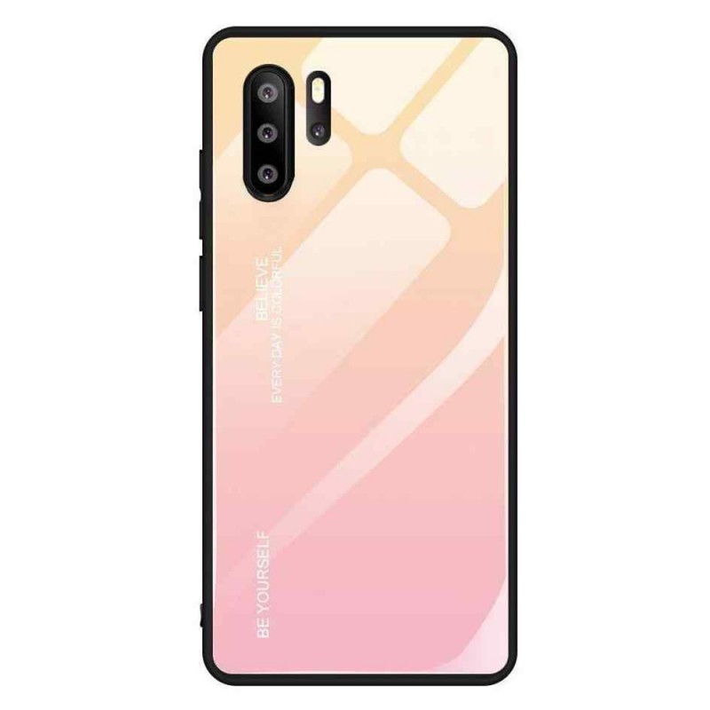 Tempered Glass Case Back Cover (Huawei P30 Pro) pink