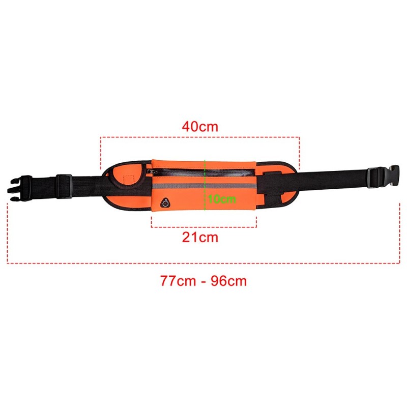 Running Belt + Βottle Ηolder with Headphone Cutout (orange)