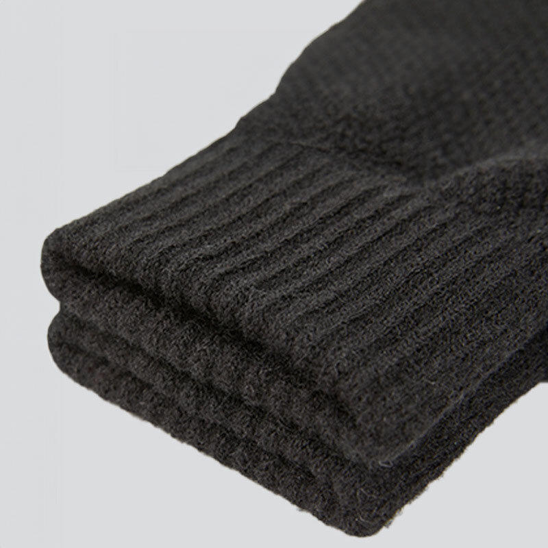 Χειμερινά Braided Πλεκτά Γάντια Touch (black)
