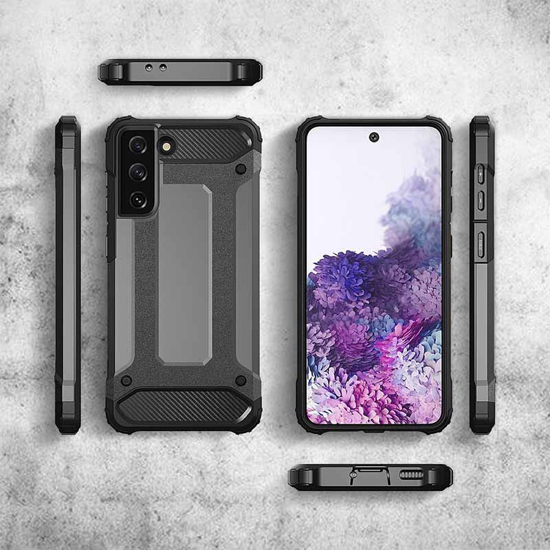 Hybrid Armor Case Rugged Cover (Samsung Galaxy S21) black