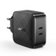 Ugreen Wall Charger 2x Type-C 66W PD 3.0 QC4.0+ FCP SCP (CD216) black