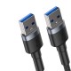 Baseus Cafule Data Cable Braided USB3.0 Male / Male 1m (CADKLF-C0G) black-grey