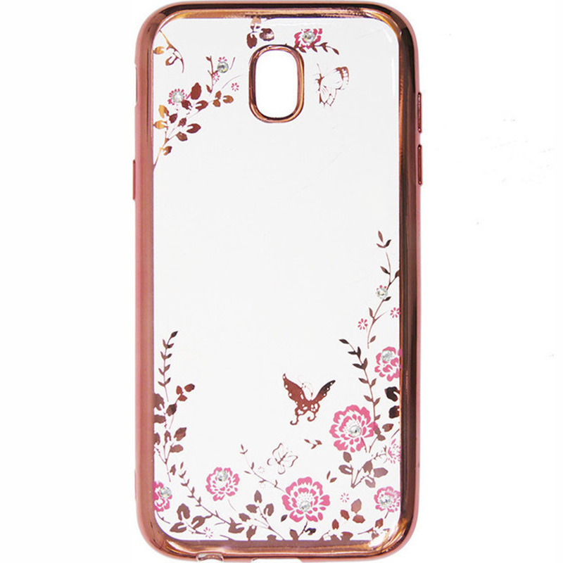 Bloomy Flower Case Back Cover (Samsung Galaxy J5 2017) pink-gold