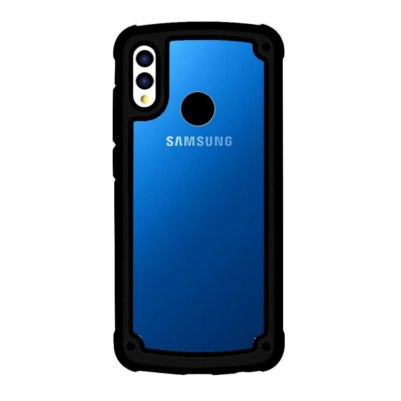 Solid Frame Bumper Case Back Cover (Samsung Galaxy A40) black