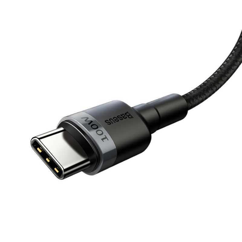Baseus Cafule Data Cable Braided Type-C / Type-C PD 2.0 100W 20V 5A 2m (CATKLF-ALG1) black