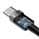 Baseus Cafule Data Cable Braided Type-C / Type-C PD 2.0 100W 20V 5A 2m (CATKLF-ALG1) black