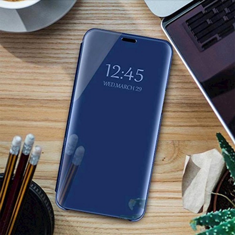 Clear View Case Book Cover (Samsung Galaxy A31) blue