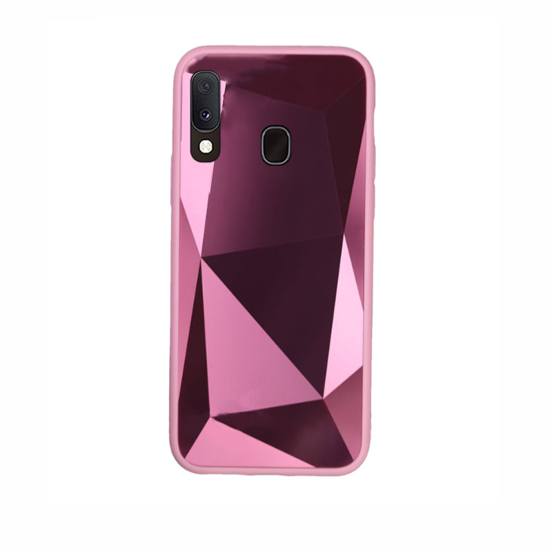 Diamond Mirror Case Back Cover (Samsung Galaxy A40) pink