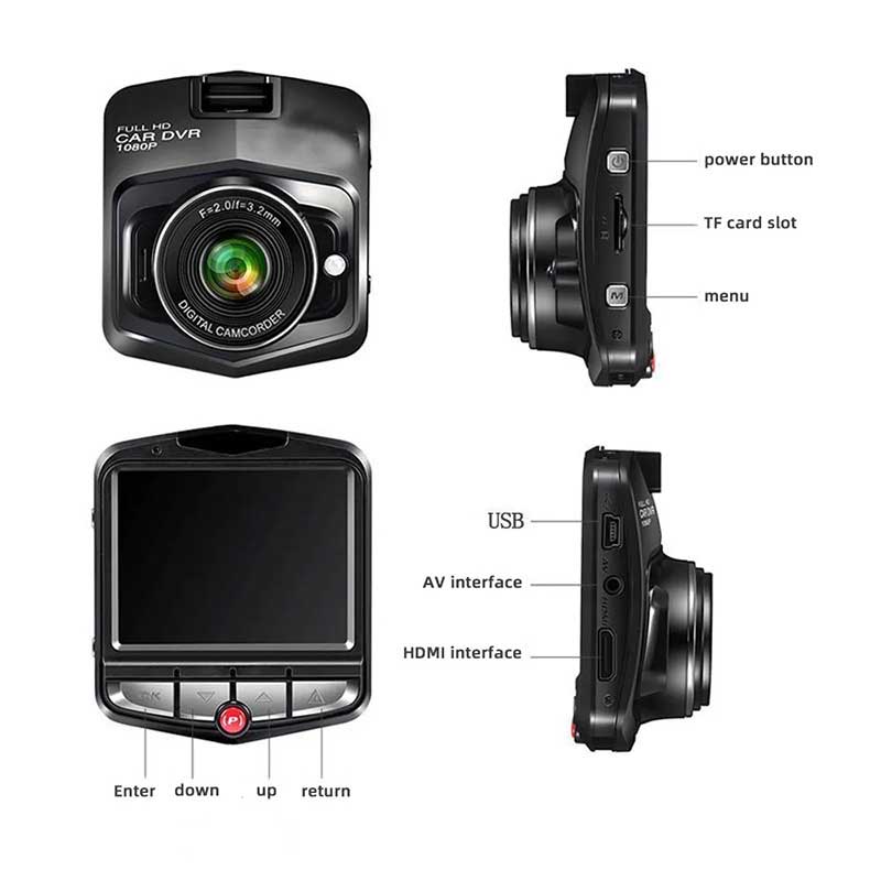 DashCam DVR-05 Σετ Κάμερα με Οθόνη DVR & Κάμερα Οπισθοπορείας Full HD (black)