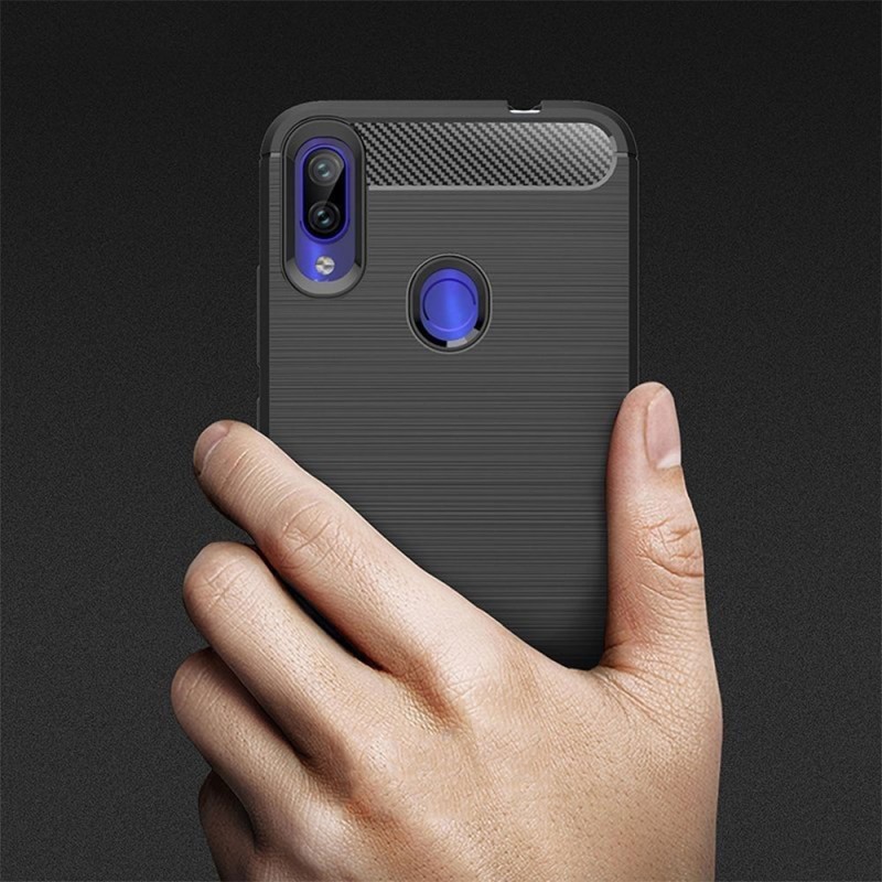 Carbon Case Back Cover (Xiaomi Redmi 7) blue