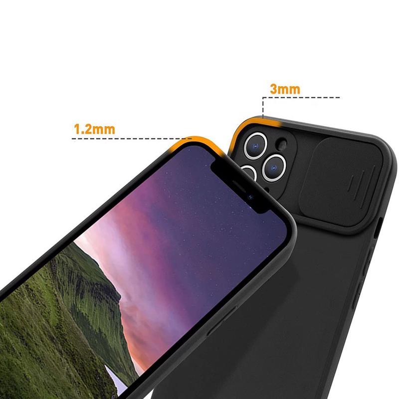 Nexeri Cam Slider Case Back Cover (iPhone 12 Mini) black