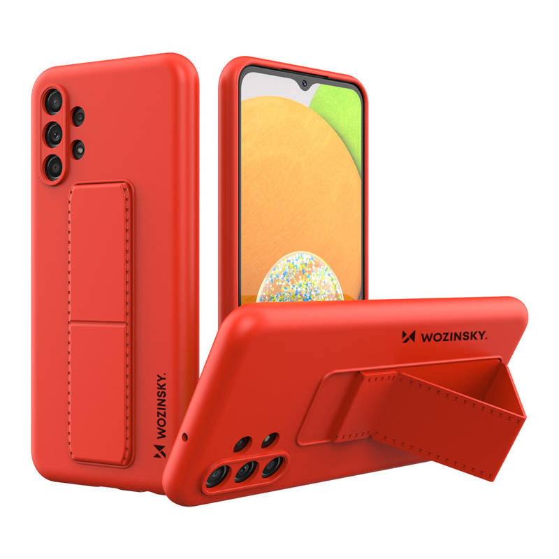 Wozinsky Kickstand Flexible Back Cover Case (Samsung Galaxy A13 5G / A04S) red