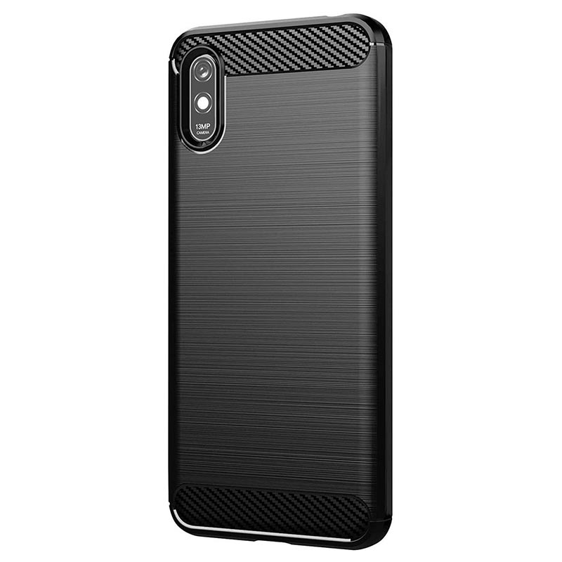 Carbon Case Back Cover (Xiaomi Redmi 9A / AT) black