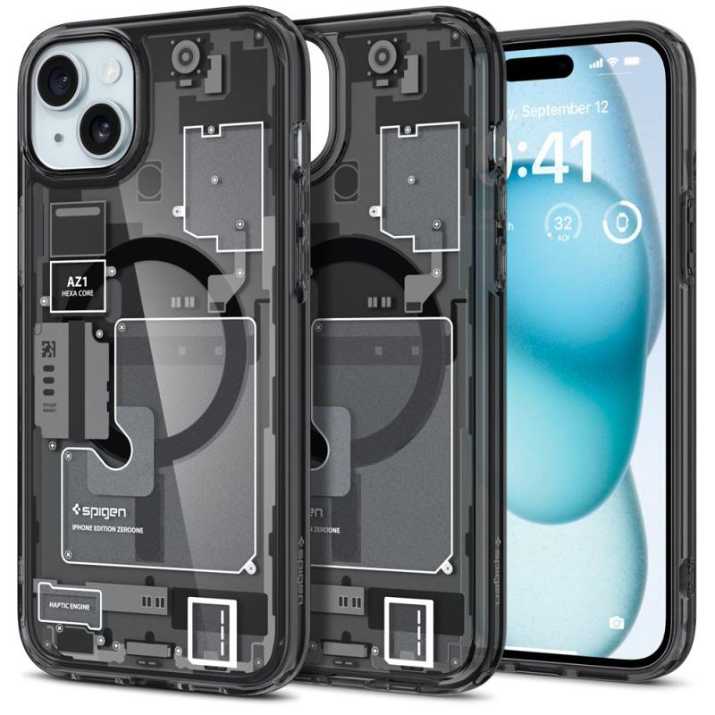 Spigen® Ultra Hybrid Zero One (MagFit) Case (iPhone 15 Plus) grey