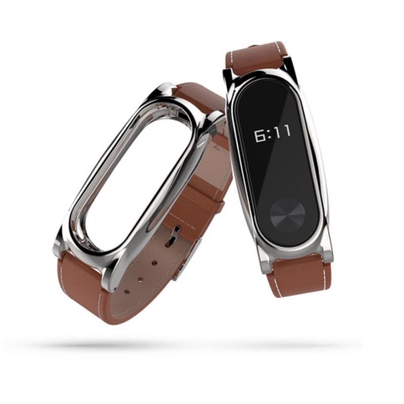 Tech-Protect Herms Λουράκι Δερμάτινο (Xiaomi Mi Band 4 / 3) brown