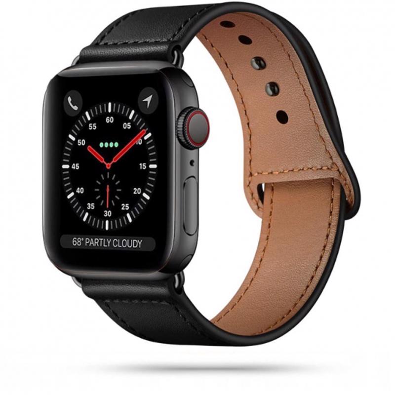 Tech-Protect LeatherFIT Λουράκι Δερμάτινο (Apple Watch 2 / 3 / 4 / 5 / 6 / SE) (42/44mm) black