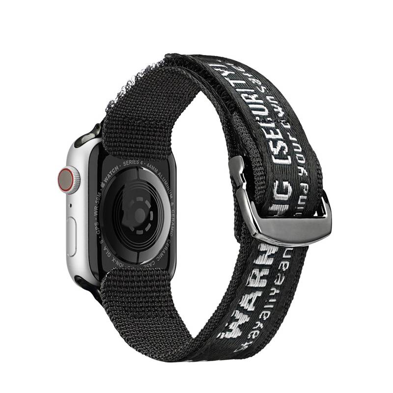 Dux Ducis Outdoor Nylon Strap Λουράκι (Apple Watch All Models) (42/44/45/49mm) black-silver