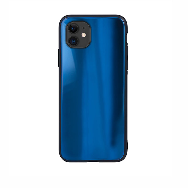 Aurora Glass Case Back Cover (iPhone 11) dark-blue