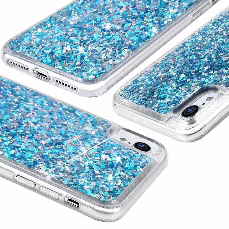 Liquid Crystal Glitter Armor Back Cover (Xiaomi Redmi Note 9S / 9 Pro) blue