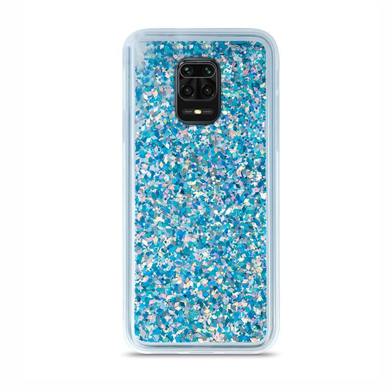 Liquid Crystal Glitter Armor Back Cover (Xiaomi Redmi Note 9S / 9 Pro) blue