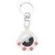 Cat Paw Silicone Cover Keychain Case (Apple AirTag) white