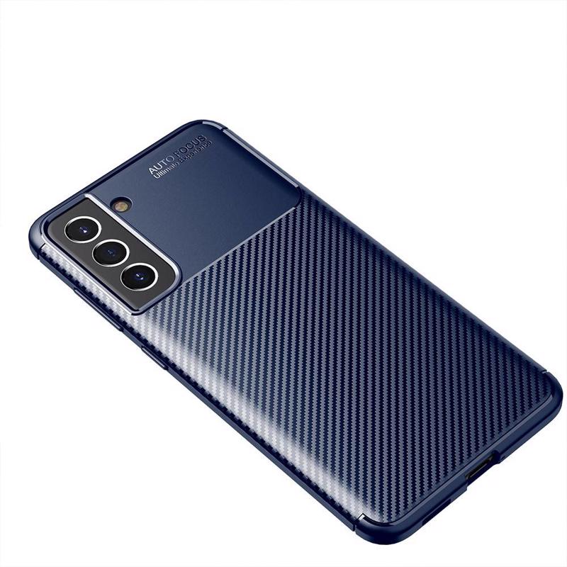 Carbon Fiber Case Back Cover (Samsung Galaxy S21 FE) blue