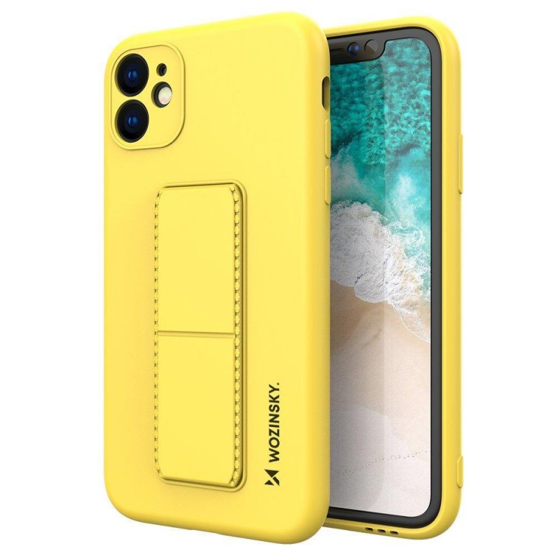 Wozinsky Kickstand Flexible Back Cover Case (iPhone 12 Mini) yellow