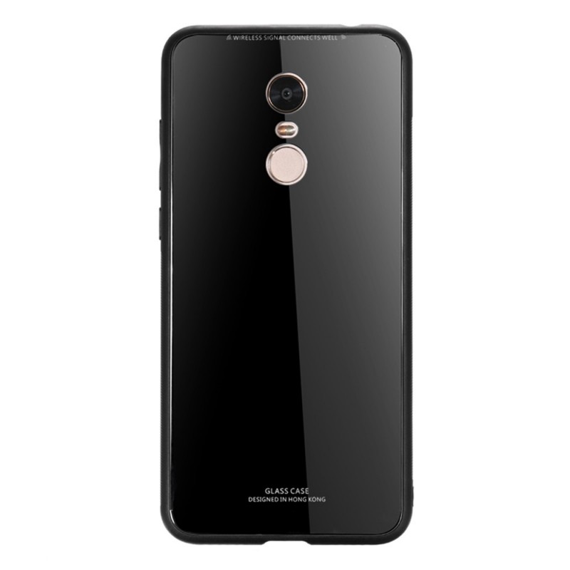 Tempered Glass Case Back Cover (Xiaomi Redmi 5) black