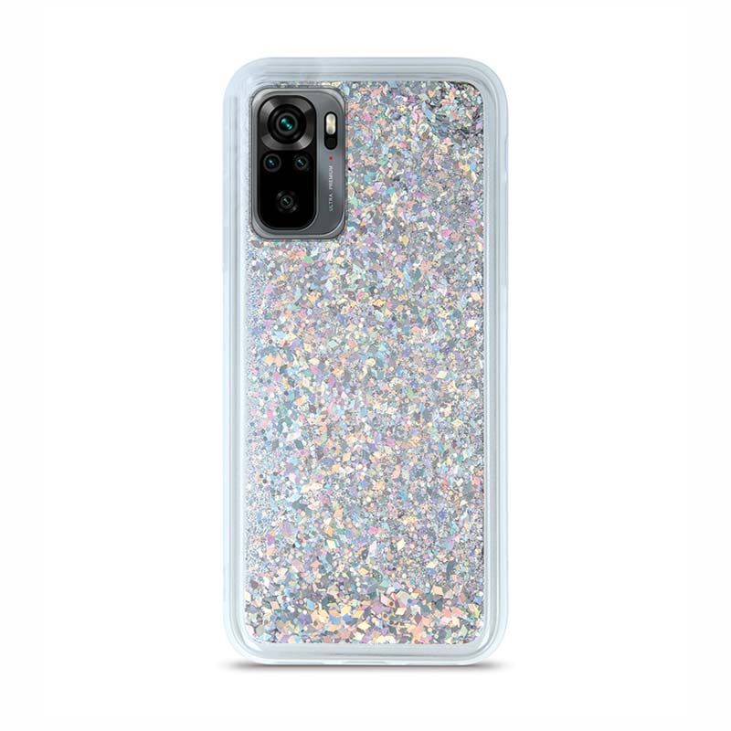 Liquid Crystal Glitter Armor Back Cover (Xiaomi Redmi Note 10 / 10S) silver